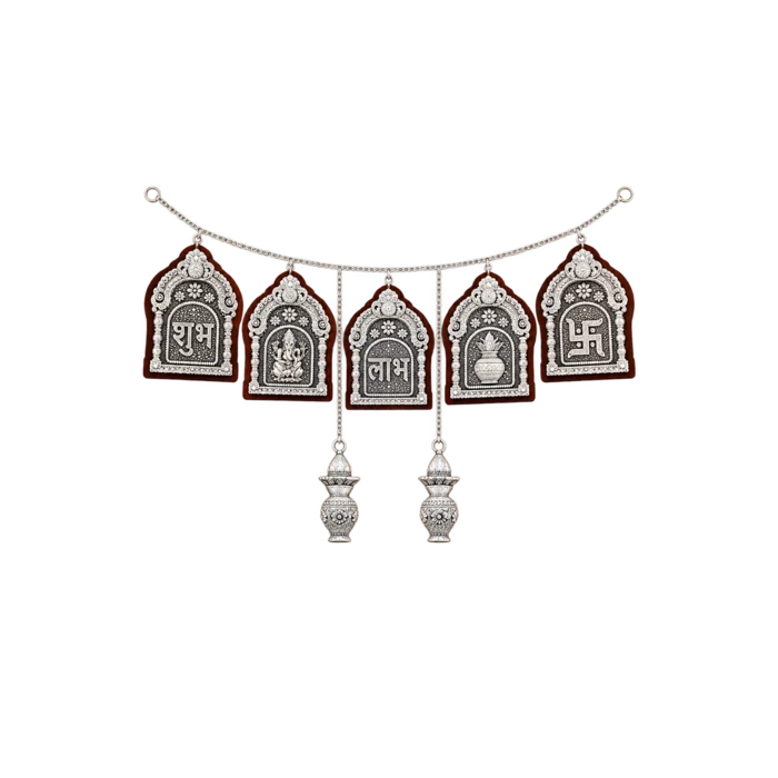 CRESTORA 999 Silver Plated Bandhanwar Toran Gift Set