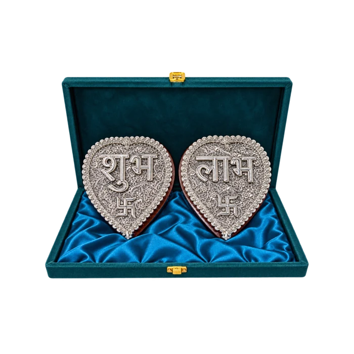 CRESTORA 999 Silver Plated Shubh Labh Gift Set