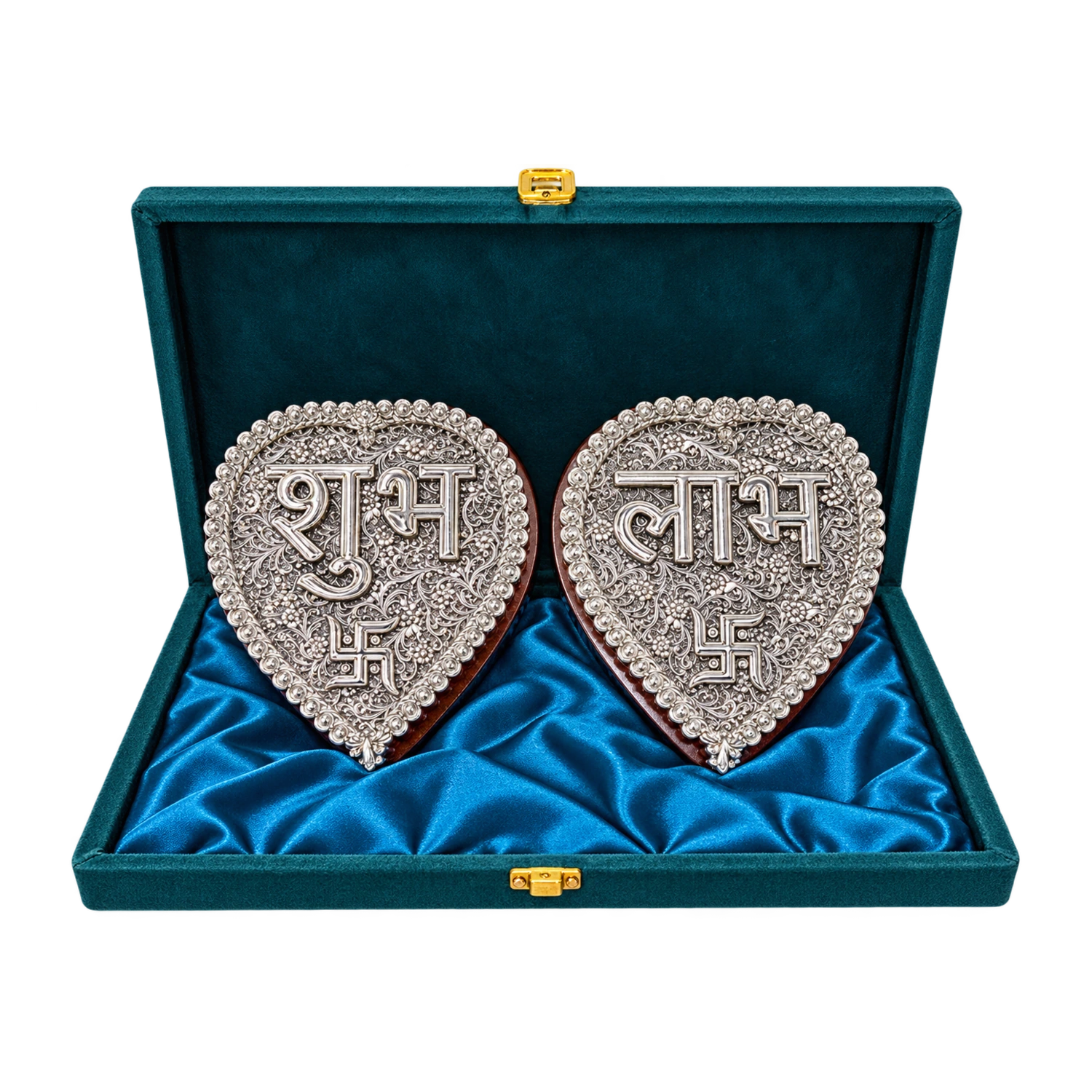 CRESTORA 999 Silver Plated Shubh Labh Gift Set