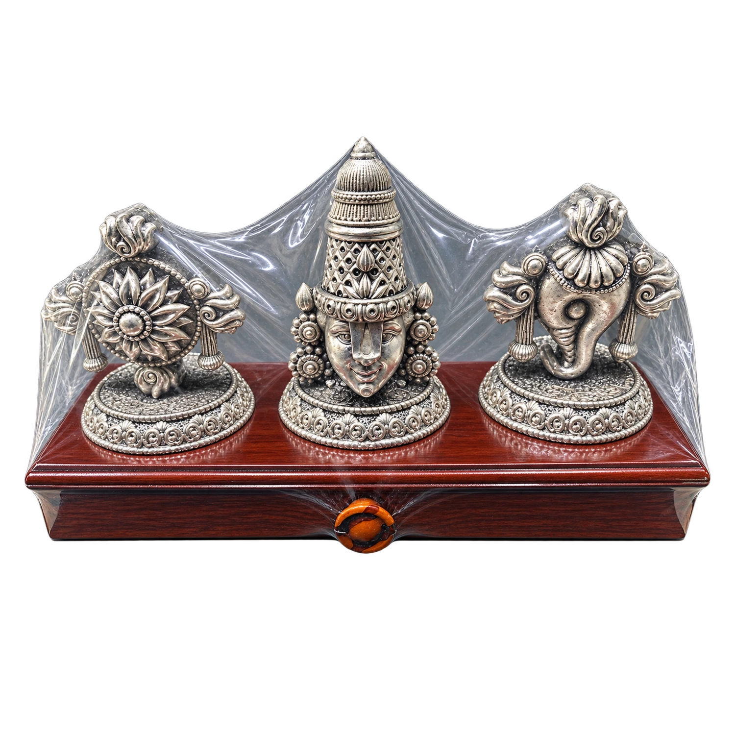 CRESTORA 999 Silver Plated Tirumala Balaji Pooja Gift Set