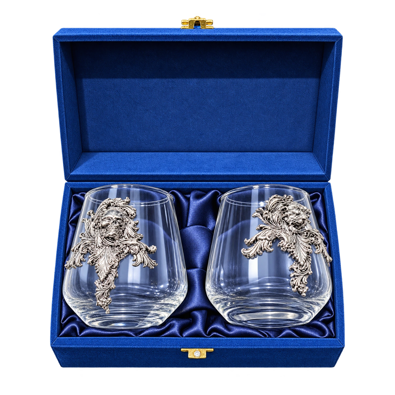 CRESTORA 999 Silver Plated Premium Glass Set with Gift Box