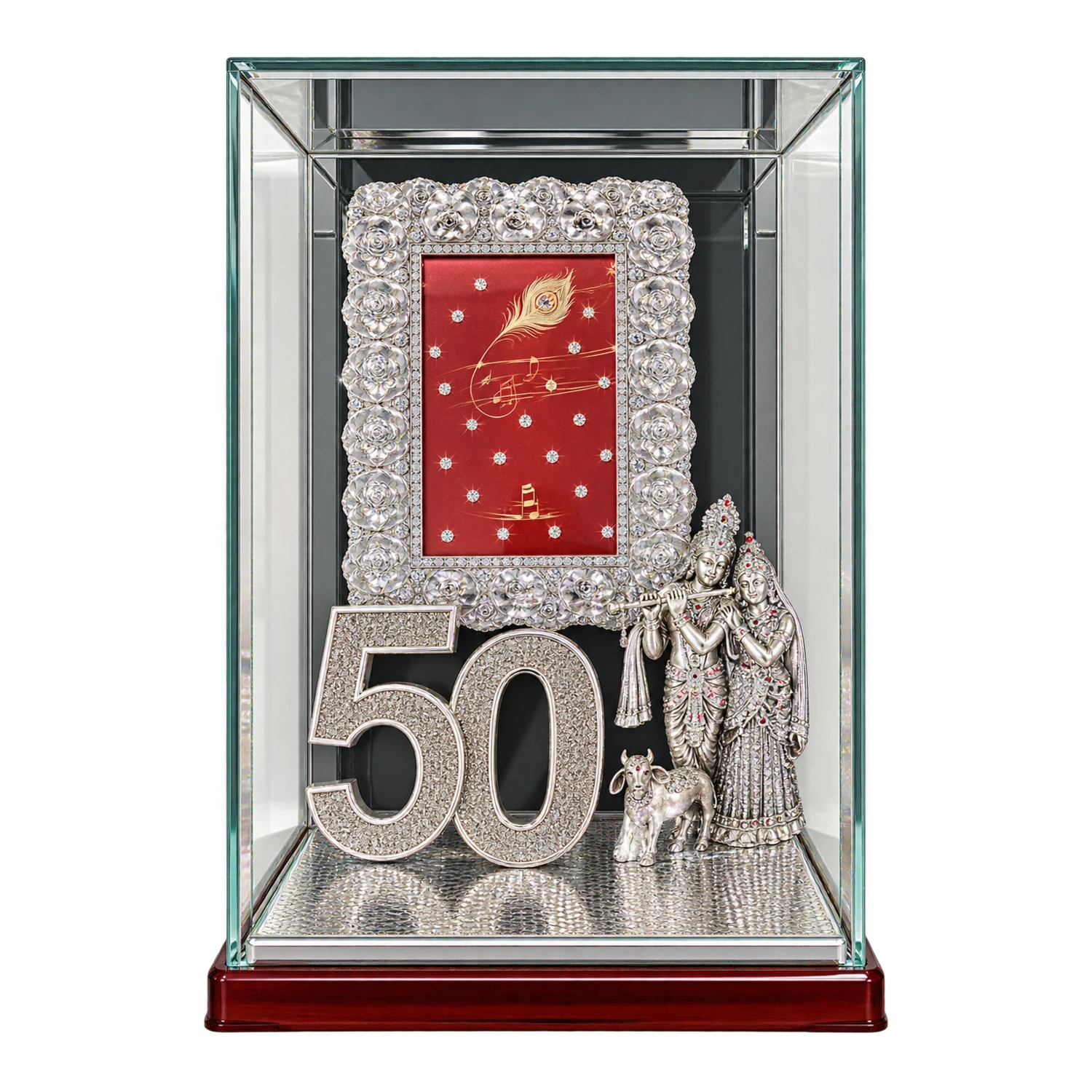 CRESTORA 999 Silver Plated 50th Anniversary Photo Frame