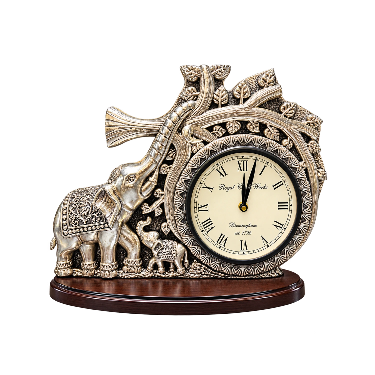 CRESTORA 999 Silver Plated Premium Decorative Clock